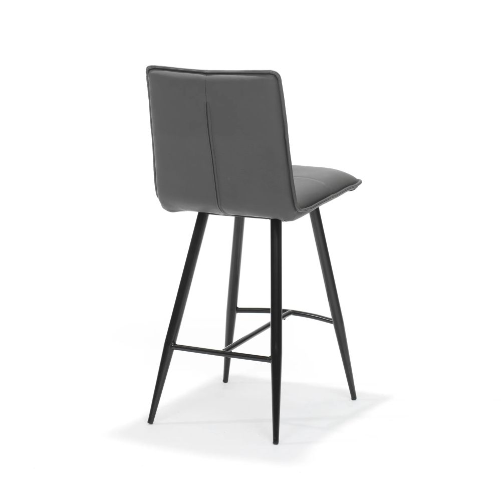 Product photograph of Pedley Pu Grey Counter Stool Solid In Pairs from Choice Furniture Superstore.